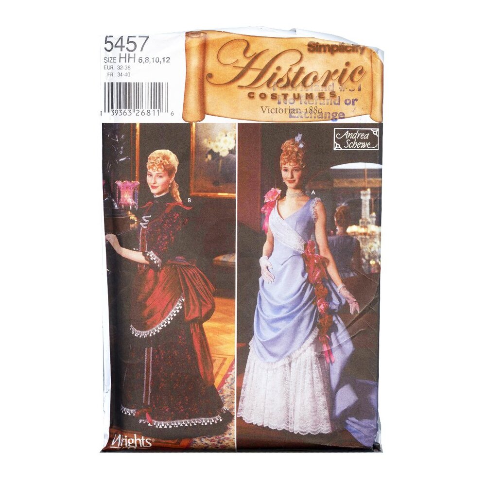 Simplicity Pattern 5457. Misses Sizes 6,8,10,12 1980's Victorian Costume